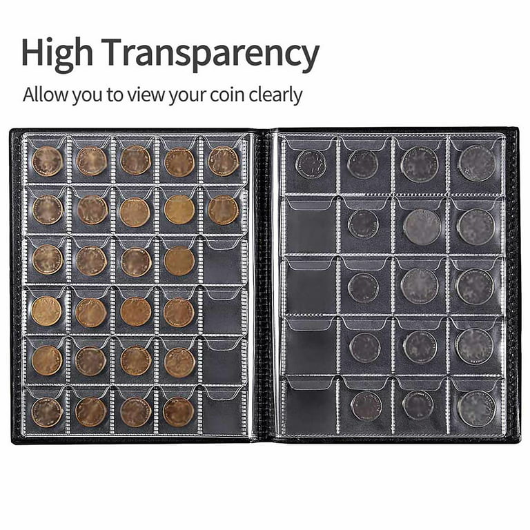 Pressed Penny Book, CTRPowstro Coin Collection Supplies for 20/25/27/30mm  Coins (250 Pockets) 