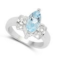 thumbnail image 2 of 2.10 ct. Genuine Blue Topaz and White Topaz Sterling Silver Ring, 2 of 3