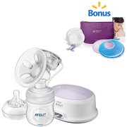 Philips AVENT Single Electric Breast Pump with Breastfeeding Starter Kit