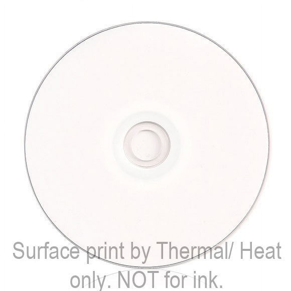 Smart Buy CD-R 100 Pack 700mb 52x Thermal Printable White Blank Recordable Discs, 100 Disc
