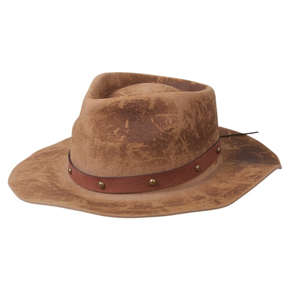 Fashionable Wool Fedoras Hat for Men and Women Distressed Headwear Enhancing Vintage Styles and Everyday Outfit