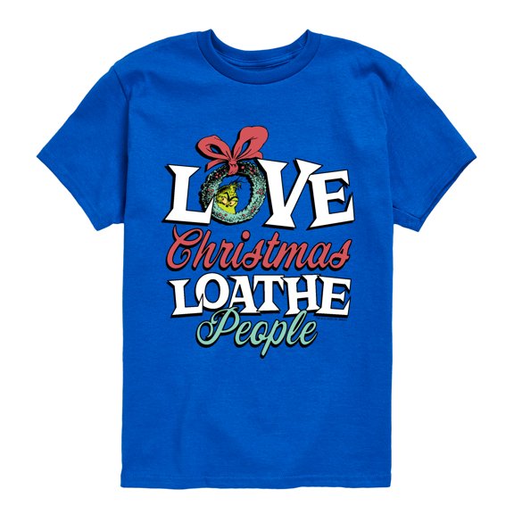 The Grinch - Love Christmas - Youth Boys Short Sleeve Graphic T-Shirt