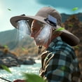 thumbnail image 7 of Wide Solar Fan Outdoor Fishing Hat Men Sun Hat with Solar Fan Fishing Hats 3 Speed Adjustable Fan Hat, 7 of 7