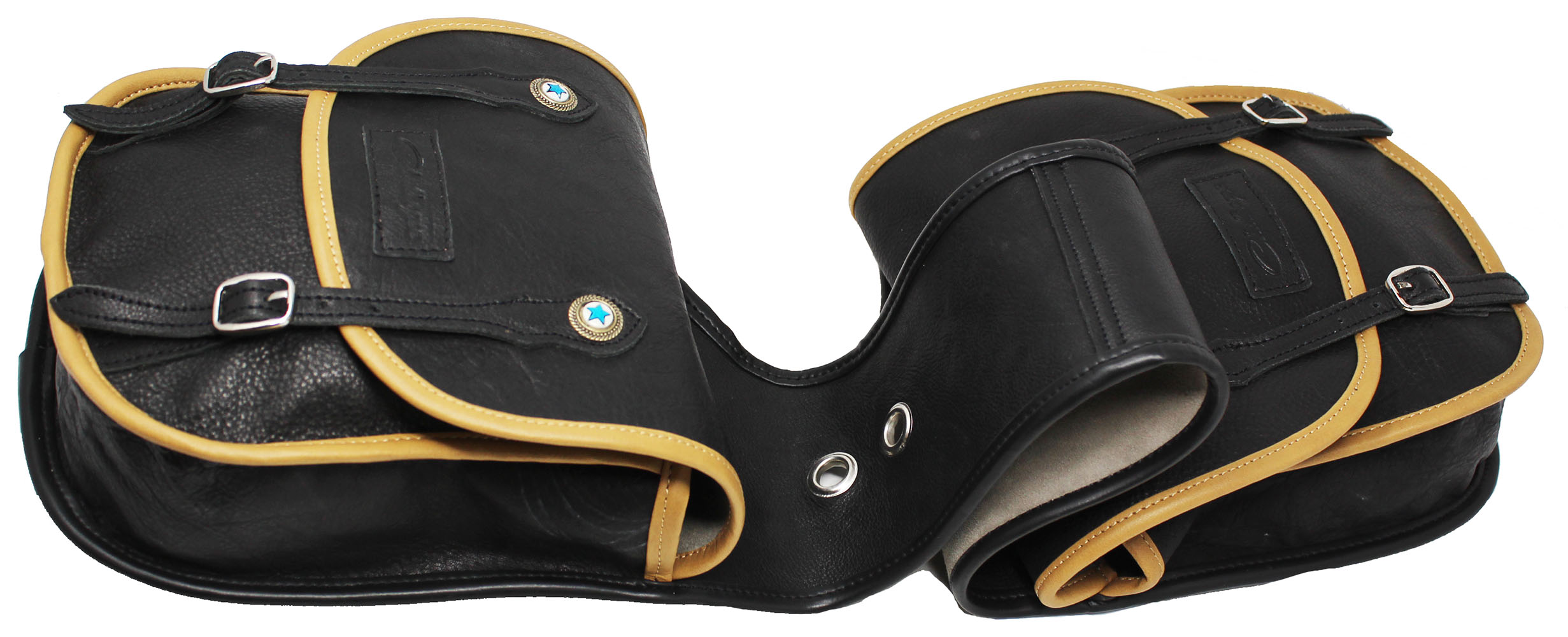 Horse Challenger Western Horse Trail Riding Saddle Leather Cantle Bag