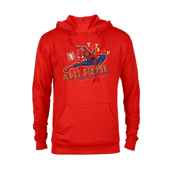 Marvel Spider-Man Graphic Pop Marker Color Totally Awesome - Pullover Hoodie for Adults - Customized-Red