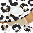 thumbnail image 4 of White and Black Of Leopard Print Round Fitted Tablecloth with Elastic Edge,Dining Table Cover Waterproof,Outdoor Round Tablecloth for Camping,Dining,Indoor and Outdoor, 4 of 7