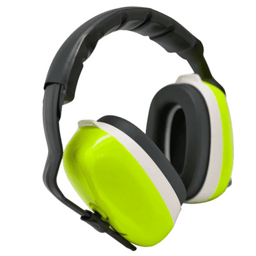 Sanoxy Hearing Protection Earmuffs with NRR 26, Adjustable Fit and Soft Cushioned Ear Cups for Work and Outdoor Use-Lime Green
