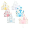 thumbnail image 6 of OFFIGAM Small Castle Cake Topper Paper Decorations 6 Pieces for Birthday Party Cake Ornament, 6 of 10