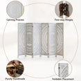thumbnail image 4 of Room Dividers and Folding Privacy Screens, Boho 6 Panel Room Divider, 67" Room Divider Wall, Modern Room Partition, Privacy Dividers for Rooms, Bedroom, Office, White, 4 of 18