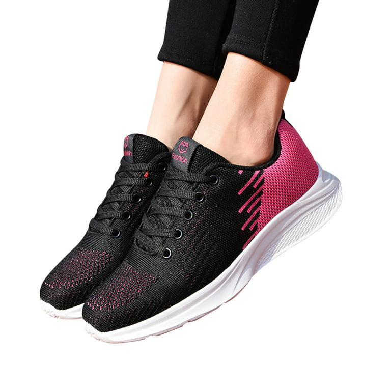 Pimfylm Coach Sneakers For Women Women's Canvas Shoes Fashion Sneakers Low  Top Tennis Shoes Lace up Casual Shoes Hot Pink 8 