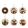 thumbnail image 2 of 6Pcs Christmas Wooden Ornaments DIY Pearl Diamond Painting Kit, Handmade Xmas Tree Decor for Holiday Craft Projects 08, 2 of 6