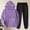 *Purple, variant on ClodeEU Womens Sweatsuits 2 Piece Set ,Loose Hoodie Sweatshirt With Pockets,Jogger Pants Fall Tracksuit Pink,Womens Plus M