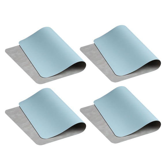 LOLIPPYY 4Pcs Stylish Grey Dining Table Placemats Washable Non Slip for Household Use