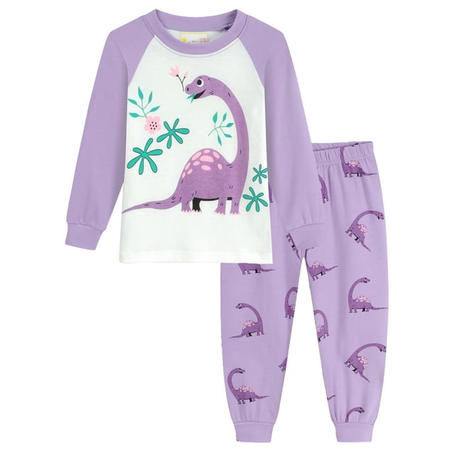 Little Hand Pyjama pour Tout-Petites Filles Dinosaure Ensemble de Sommeil 2 Pcs 5T