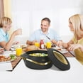thumbnail image 6 of MILTON Insulated Casserole Dish 3-Pc Set – 2.1/1.5/1 qt, Black Gold, 6 of 7