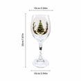 thumbnail image 3 of Christmas Long Stem Wine Glasses Christmas Art Ctue Glass Cups Holiday Painted Glassware Unique Christmas Gifts Table Decor, 3 of 6