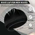 thumbnail image 2 of 6 Pieces Elastic Silky Wave Caps, Satin Doo Rags Cap for 360 Waves, Soft Breathable Compression Cap for men, 2 of 5