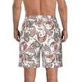 thumbnail image 3 of KLL Paisley Floral Men's Casual Summer Beach Shorts Hawaiian Shorts with Pockets-XX-Large, 3 of 5