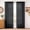 Black, variant on MKHILL Blush Pink Crushed Sheer Curtains 72 inch Length 2 Panels Set, Rod Pocket Voile Drapes for Sliding Glass Door French Door, Semi Sheer Window Treatment, Each 42" W x 72" L