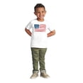 thumbnail image 3 of Made in USA American Flag Watercolor Toddler Boy Girl T Shirt Infant Toddler Brisco Brands 4T, 3 of 6