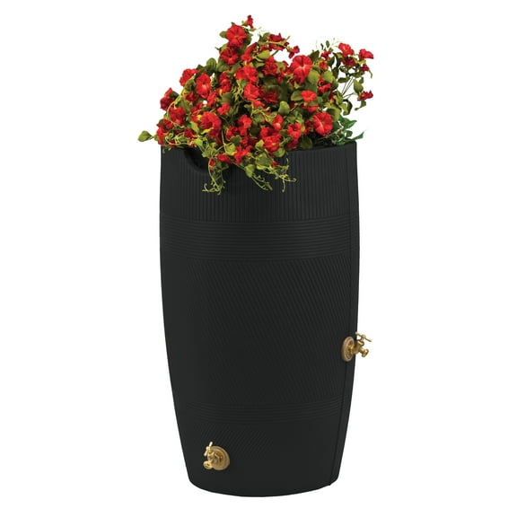 Good Ideas Impressions Havana 50 Gallon Rain Saver - Black