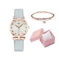 thumbnail image 1 of Nuevo reloj de pulsera de cuarzo con correa de moda para mujer, ideal para el tiempo libre, con caja de regalo., 1 of 3