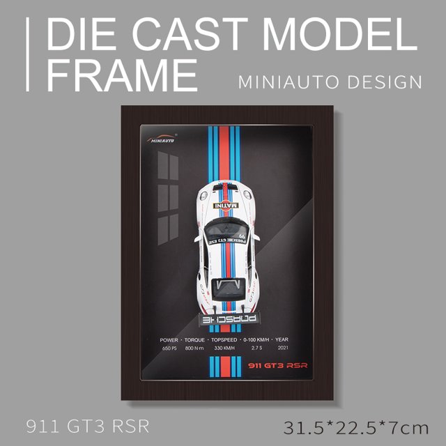 Modèle de Voiture de Sport 1:32 Cadre Photo 3D Alliage Métal Auto Simulation Jouet de Course Chaud Rapide Furieux Roue Cadeau Enfant Décoration Rétrofriction