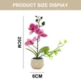 thumbnail image 2 of Flor falsa de doble horquilla, simulación de phalaenopsis, decoración creativa de bonsái pequeño, planta artificial en maceta, planta verde, 2 of 5