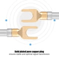 thumbnail image 4 of Chapado En Oro 4Mm Banana U Tenedor Y Enchufe De Pala Conector De Cable De Altavoz Tipo Tornillo Sin Soldadura 6 Uds Monstrate EL007895-00, 4 of 5