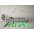thumbnail image 3 of Ahgly Company Indoor Square Abstract Light Blue Modern Area Rugs, 4' Square, 3 of 4