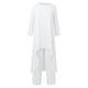 thumbnail image 4 of Traje de dos piezas de moda 2025 para mujer: top de manga larga irregular y pantalones de pierna ancha. Conjunto informal de estilo oriental., 4 of 5