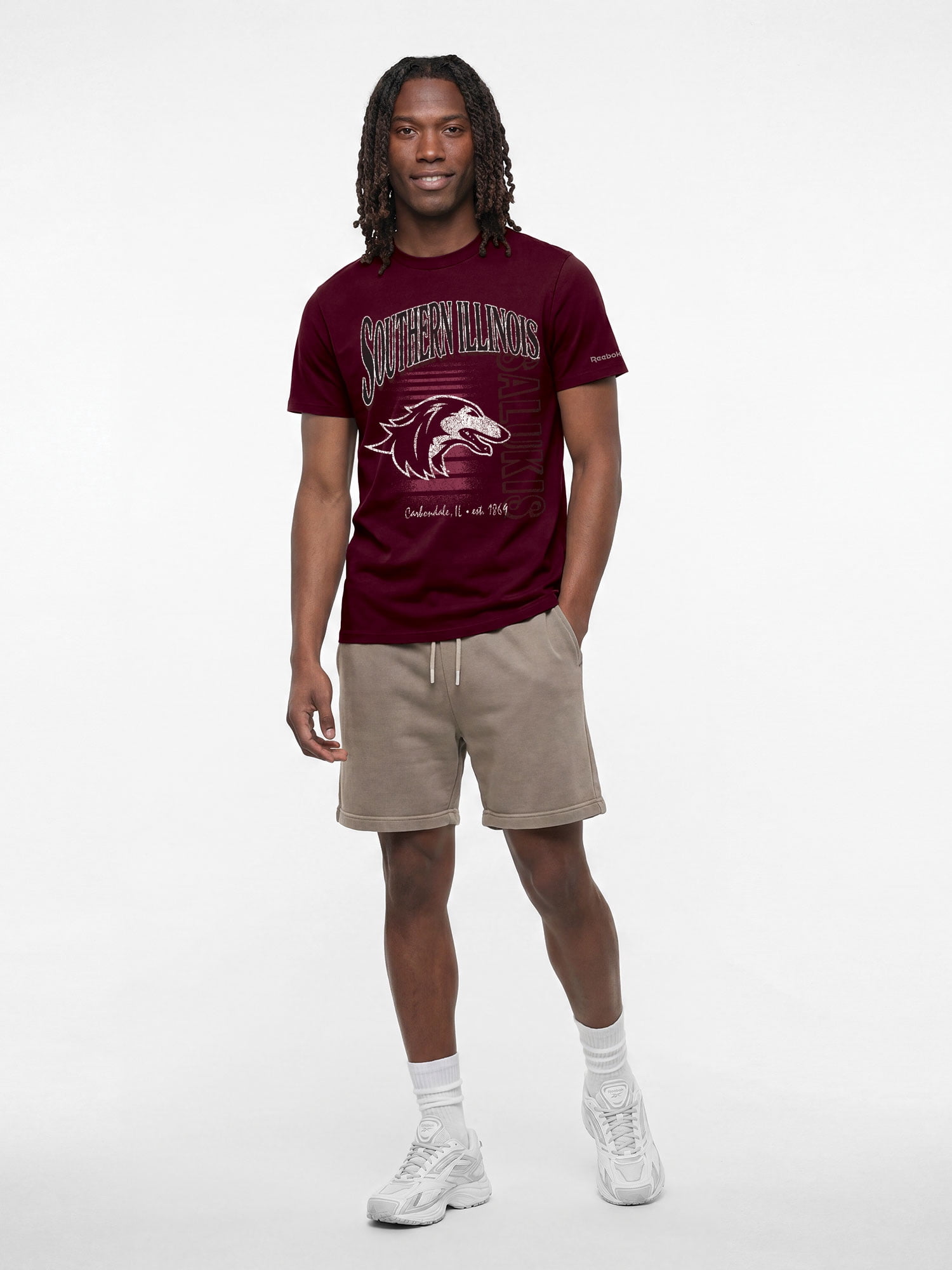 Southern Illinois Salukis Reebok Mens Crew Neck Short Sleeve T-Shirt