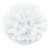 Unique Industries White Birthday 16" Asymmetrical Shaped Tissue Paper Hanging Pom Poms