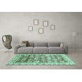 thumbnail image 3 of Ahgly Company Machine Washable Indoor Rectangle Oriental Turquoise Blue Traditional Area Rugs, 2' x 4', 3 of 4