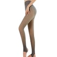 thumbnail image 1 of IROINID Bas-Collants Réduits pour Femmes Bas de Compression Cuisse Haute Faux Translucide Chauds en Molleton Bas-Collants Unis Café Original, 1 of 3