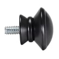 thumbnail image 3 of Uxcell Curtain Rod Finials Plastic 1/4-20 UNC Thread Dia 1.38 inch x 1.22 inch Black 2Pack, 3 of 7