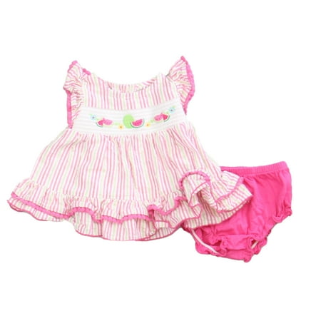 

Pre-owned Goodlad Girls Seersucker | Pink | White | Green | Stripes Dress size: 3 Months