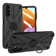 thumbnail image 1 of Heavy Duty Bracket Case for Samsung Galaxy A14 5G, Dual-Layers Rugged PC Soft Silicone Shockproof Lens Protection Case with Rotated Ring Holder Kickstand Magnetic Non-Slip Cover,Black, 1 of 6