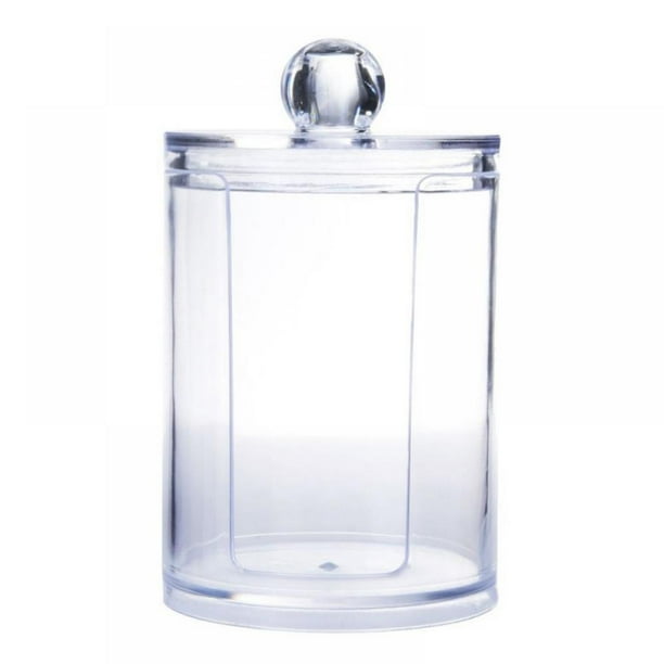 Clear Acrylic Makeup Organizer Cotton Pads Holder Round Cotton Pad