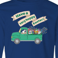 thumbnail image 4 of Inktastic Have a Very Hoppy Easter Green Bunny Truck Long Sleeve Youth T-Shirt, 4 of 5