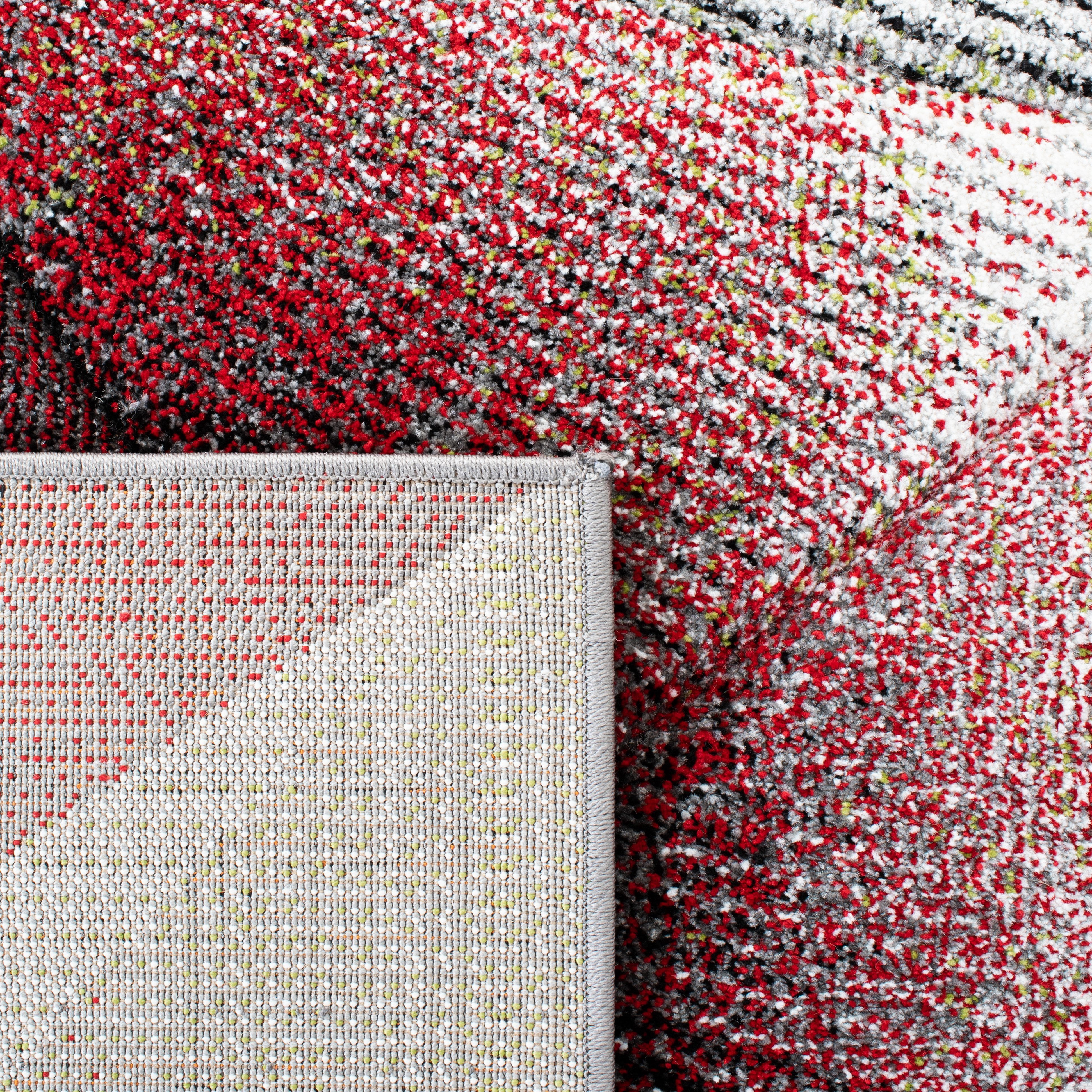 Safavieh Hollywood Celandine Abstract Area Rug, Gray/Red, 6'7" x 6'7" Square