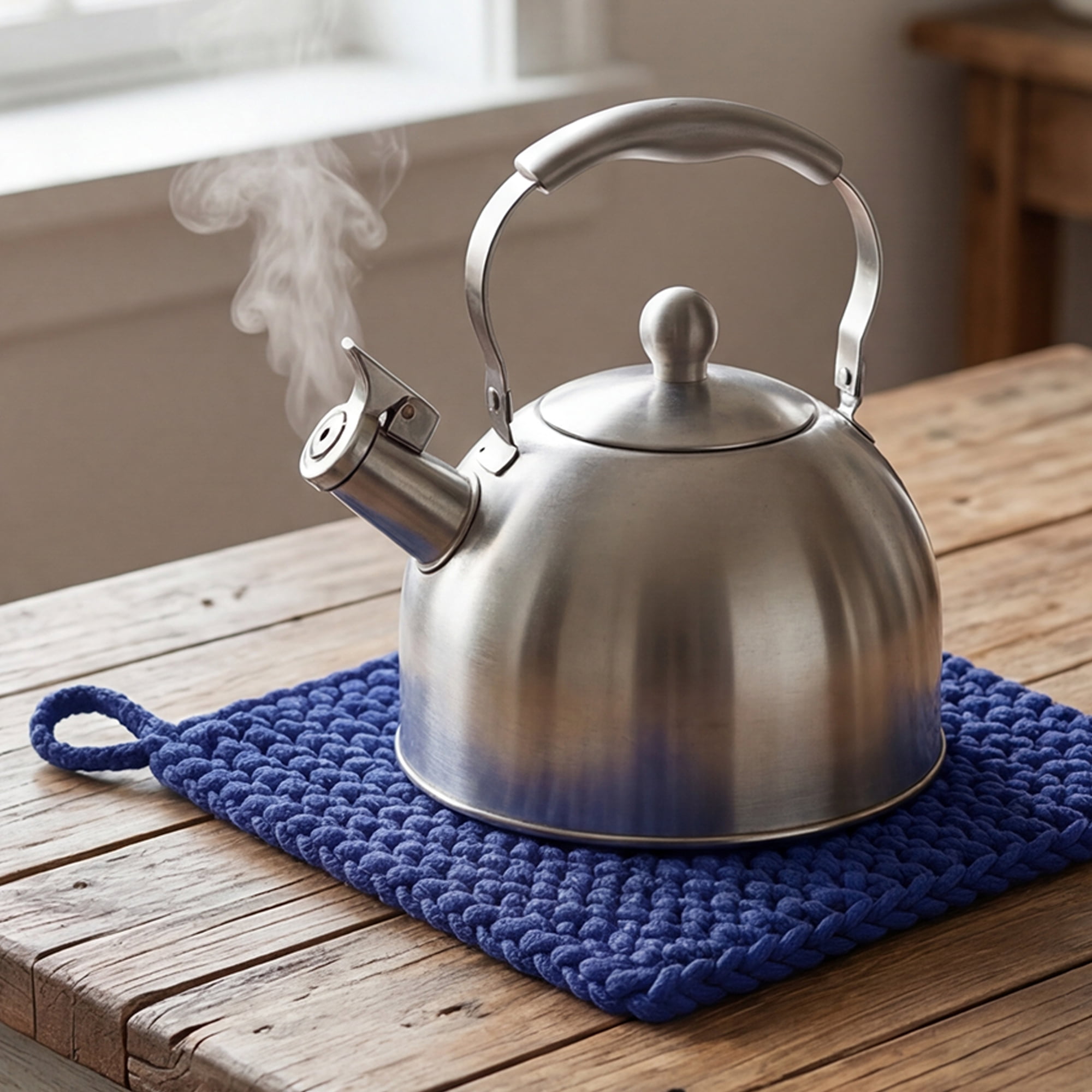 Unique Bargains Pot Holders Heat Resistant Non Slip Hot Pads Dark Blue 7.5*7.5in