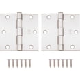 thumbnail image 3 of Stone Harbor Hardware 3-1/2" Door Hinges, Square Corner, Satin Nickel, 2-Pack, 3 of 4