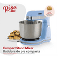 thumbnail image 3 of Rise by Dash 6 Speed Stand Mixer, 3 Qt - Sky Blue - New, 3 of 7