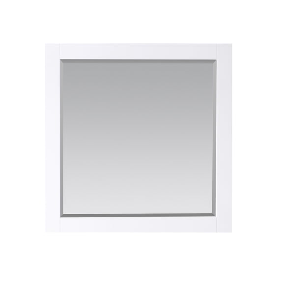 Maribella 34" Rectangular Bathroom Wood Framed Wall Mirror in White
