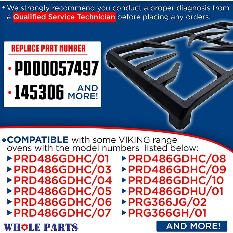 Whole Parts 00145306 Range Burner Grate Replacement And, 55 OFF
