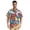 Graffiti Sneaker, variant on Men's Short Sleeve Button Down Shirt, Wrinkle Free Casual Summer Beach Vacation Tops, Retro Poster Sea-fish, S-3XL