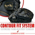 thumbnail image 5 of Franklin Sports Field Master Baseball + Softball Glove - Adult + Youth Mitt - 14" Righty - Black/Gold, 5 of 7