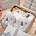 thumbnail image 2 of Pantuflas de animales para mujer, lindas pantuflas de peluche de koala, pantuflas de espuma viscoelástica kawaii, zapatos cálidos para el invierno para niñas y adultos, 5/6uk, 2 of 5