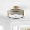 thumbnail image 2 of Safavieh Lighting Collection Greta Veil Antique Gold 9.6-inch Ceiling Light, 2 of 2
